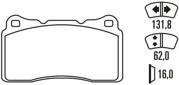 Тормозные колодки Ferodo DS 1.11, задняя ось FCP1334W фото