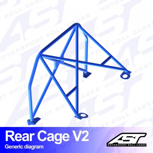 Ролл-бар (каркас безопасности) AUDI Coupe (B2) 2-doors Coupe Quattro REAR CAGE V2