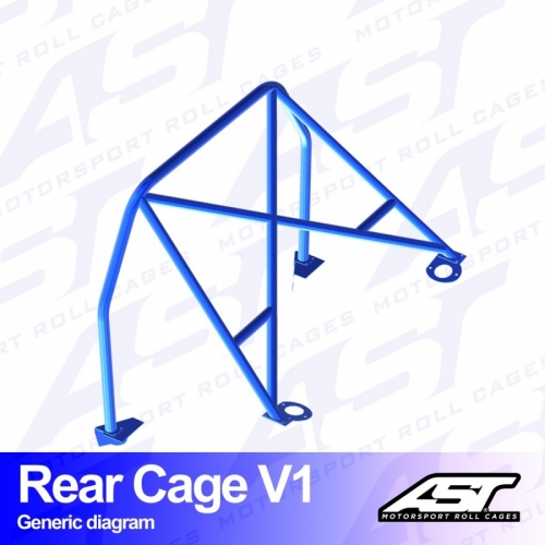 Ролл-бар (каркас безопасности) AUDI A3 / S3 (8L) 3-doors Hatchback Quattro REAR CAGE V1