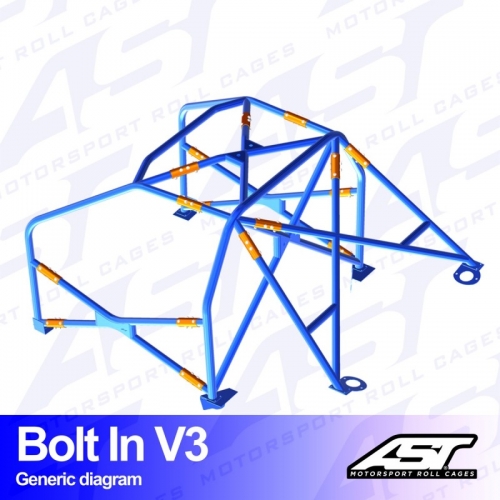 Каркас безопасности AUDI A3 / S3 (8L) 3-doors Hatchback Quattro BOLT IN V3