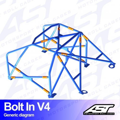 Каркас безопасности AUDI A3 / S3 (8L) 3-doors Hatchback Quattro BOLT IN V4