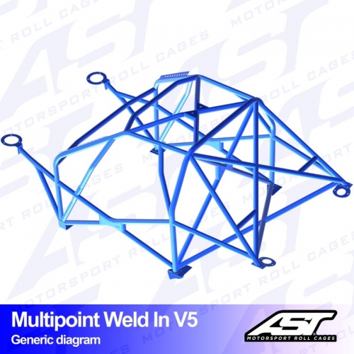 Каркас безопасности AUDI A3 / S3 (8L) 3-doors Hatchback Quattro MULTIPOINT WELD IN V5