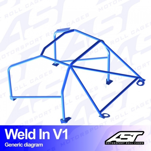 Каркас безопасности AUDI A3 / S3 (8P) 3-doors Hatchback Quattro WELD IN V1