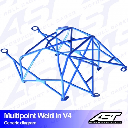 Каркас безопасности AUDI TT (8N) 3-doors Hatchback Quattro MULTIPOINT WELD IN V4