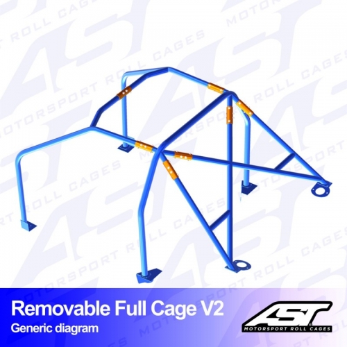 Каркас безпеки FIAT 124 4-doors Sedan REMOVABLE FULL CAGE V2