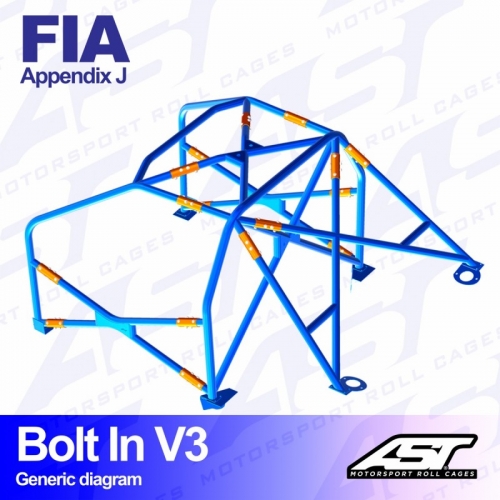 Каркас безпеки FORD Focus (Mk2) 3-doors Hatchback FWD BOLT IN V3