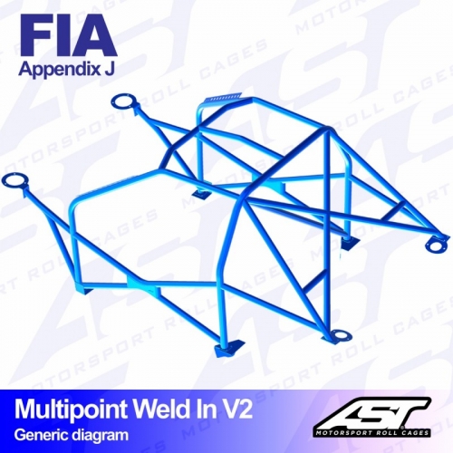 Каркас безопасности MITSUBISHI Lancer EVO VI 4-door Sedan MULTIPOINT WELD IN V2