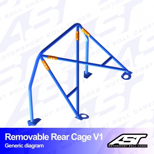 Рол-бар (каркас безпеки) PORSCHE 968 (1992-1995) 3-doors Coupe RWD REMOVABLE REAR CAGE V1