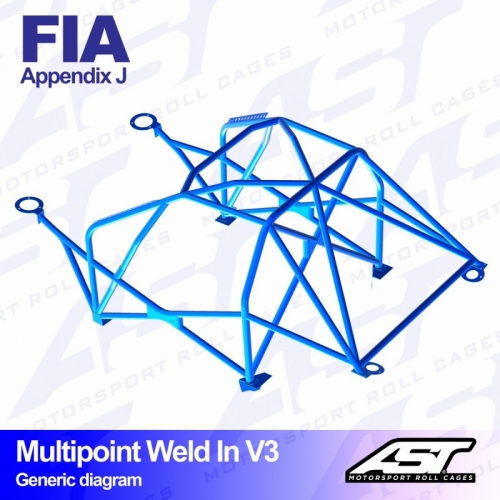Каркас безопасности SUBARU Impreza (GC8) 2-doors Coupe 4WD MULTIPOINT WELD IN V3