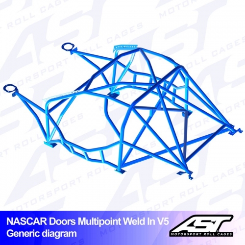 Каркас безопасности BMW (E30) 3-Series 4-doors Sedan RWD MULTIPOINT WELD IN V5 NASCAR-door