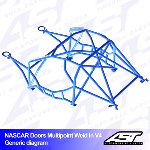 Каркас безопасности TOYOTA GT86 (ZN6) 2-doors Coupe MULTIPOINT WELD IN V4 NASCAR-door