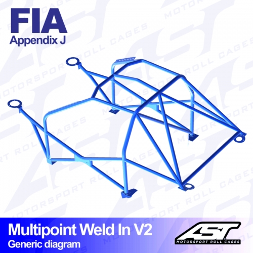 Каркас безпеки FIAT 124 4-doors Sedan MULTIPOINT WELD IN V2