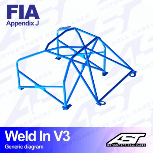 Каркас безпеки FIAT Punto (Type 188) 3-doors Hatchback FWD WELD IN V3