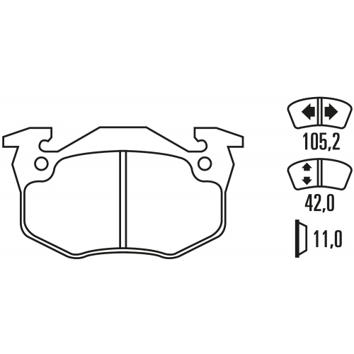 Тормозные колодки Ferodo DS 2500, задняя ось FCP558H