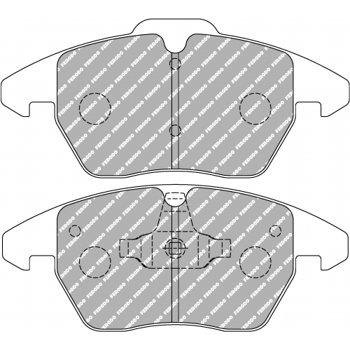 Тормозные колодки Ferodo DS 1.11, передняя ось FCP1641W