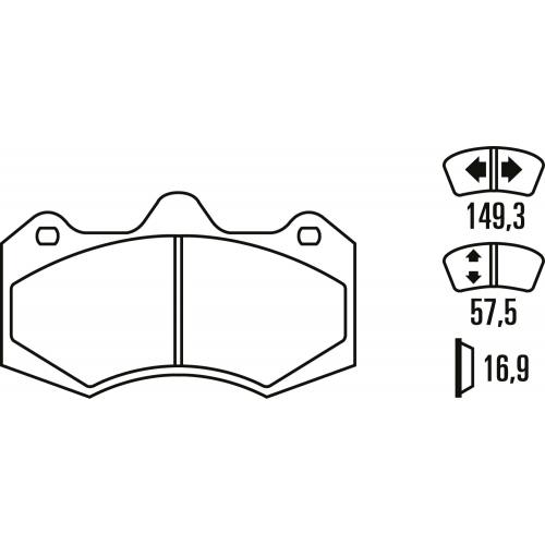 Тормозные колодки Ferodo DS 1.11, передняя ось FRP3084W