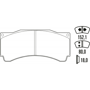 Тормозные колодки Ferodo DS 1.11, передняя ось FRP3144WB