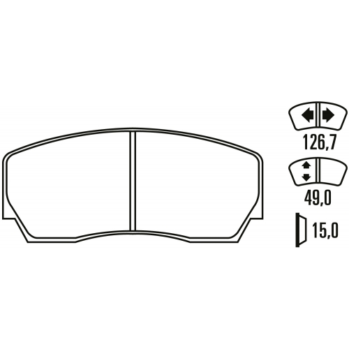 Тормозные колодки Ferodo DS 2500, передняя ось FRP203H