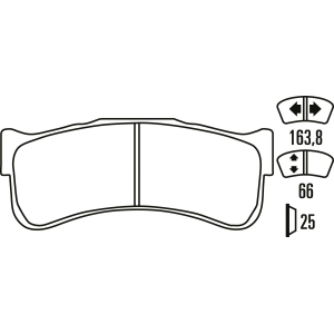 Тормозные колодки Ferodo DS 1.11, передняя ось FRP3110WB