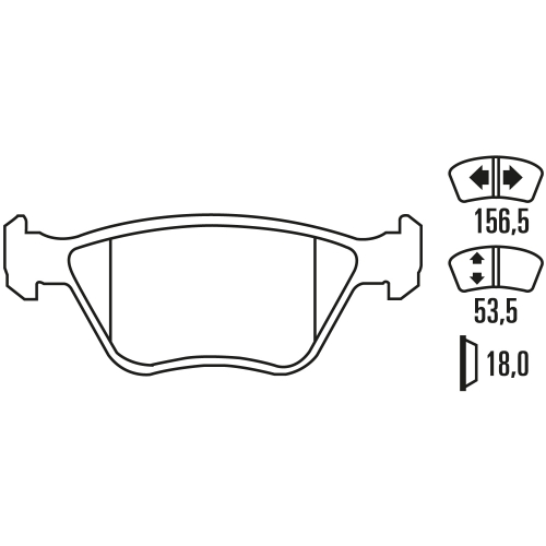 Тормозные колодки Ferodo DS 2500, передняя ось FCP685H