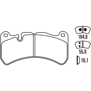 Гальмівні колодки Ferodo DS Performance, передня вісь FDS4212