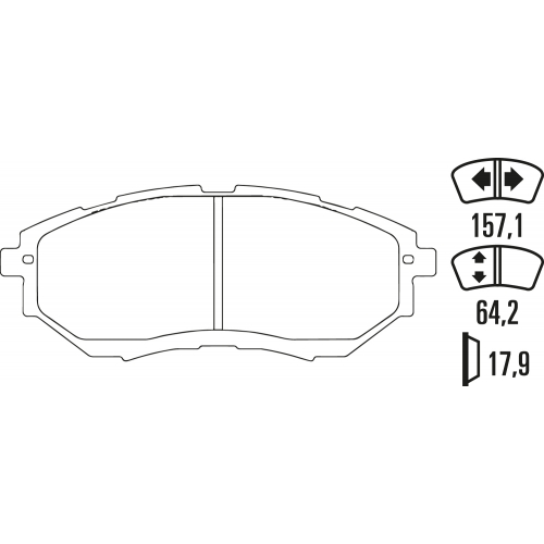 Тормозные колодки Ferodo DS Performance, передняя ось FDSE1984