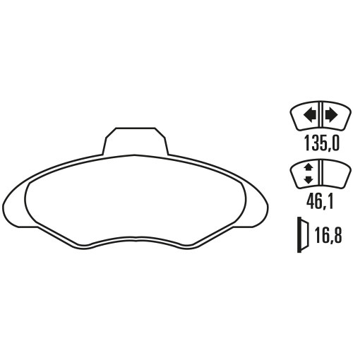 Гальмівні колодки Ferodo DS 2500, передня вісь FCP617H