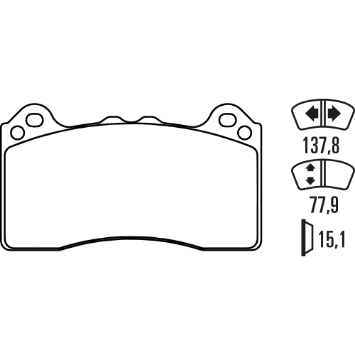 Гальмівні колодки Ferodo DS 1.11, передня вісь FCP4830W