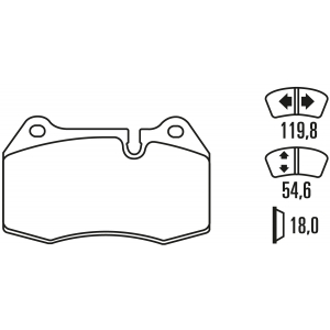 Тормозные колодки Ferodo DS 2500, задняя ось FCP1298H