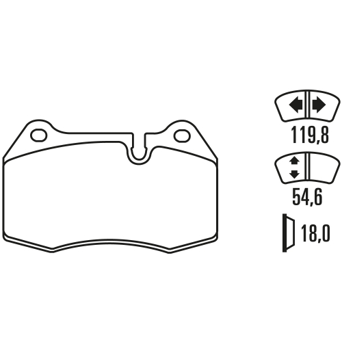 Тормозные колодки Ferodo DS 2500, задняя ось FCP1298H