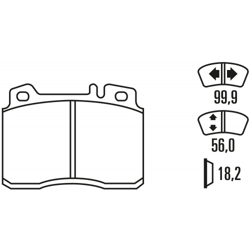 Гальмівні колодки Ferodo DS 2500, передня вісь FCP646H