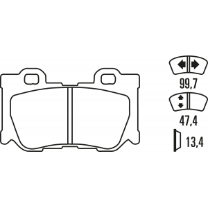 Гальмівні колодки Ferodo DS 2500, задня вісь FCP4173H