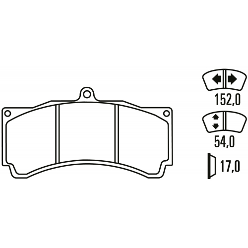 Тормозные колодки Ferodo DS 2500, передняя ось FRP3077H