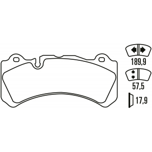 Тормозные колодки Ferodo DS Performance, передняя ось FDSR3098