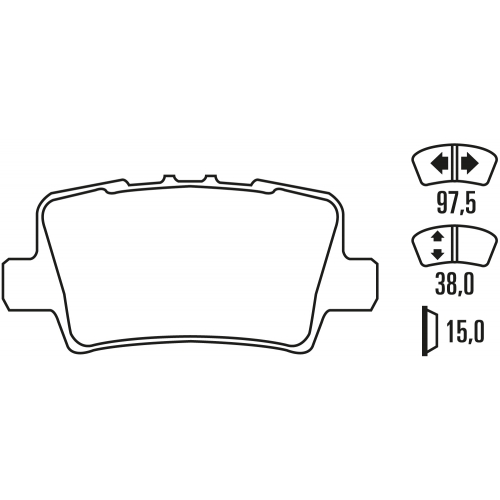 Гальмівні колодки Ferodo DS Performance, задня вісь FDS1862