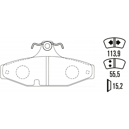 Тормозные колодки Ferodo DS Performance, задняя ось FDSE6002