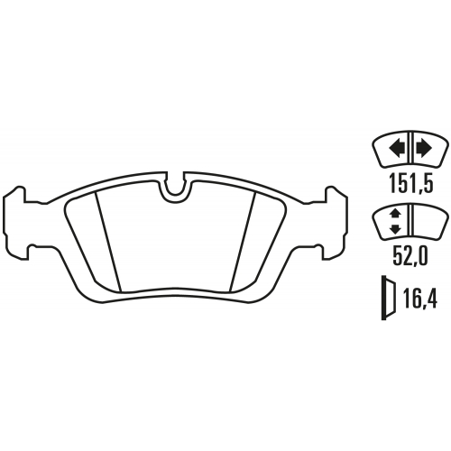 Тормозные колодки Ferodo DS 1.11, передняя ось FCP725W