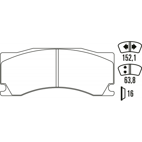 Гальмівні колодки Ferodo DS Performance, передня вісь FDSR3142