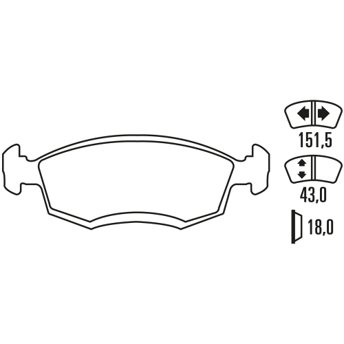 Гальмівні колодки Ferodo DS 3000, передня вісь FCP276R