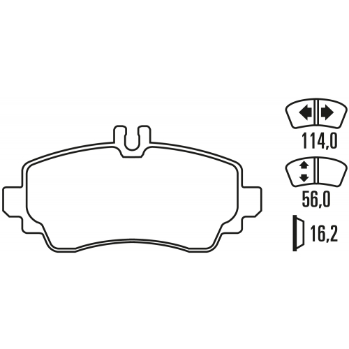 Гальмівні колодки Ferodo DS Performance, задня вісь FDS1307