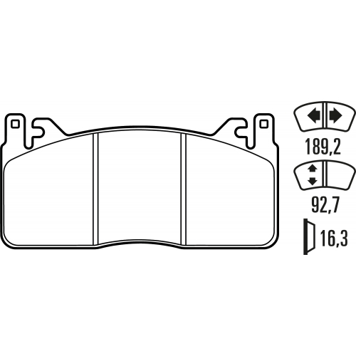 Тормозные колодки Ferodo DS 2500, передняя ось FCP4835H