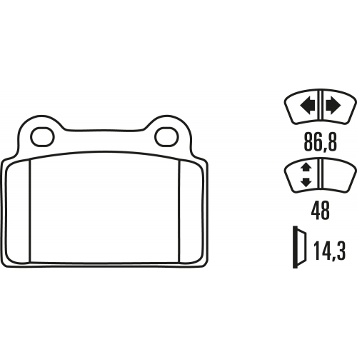Гальмівні колодки Ferodo DS Performance, задня вісь FDS4168