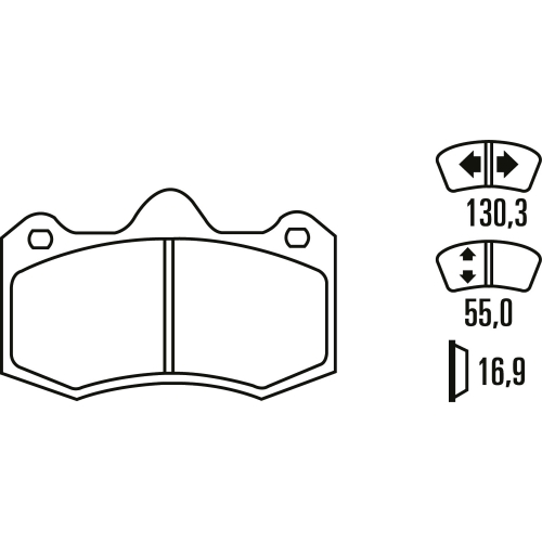 Тормозные колодки Ferodo DS 1.11, задняя ось FRP3083W