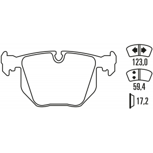 Тормозные колодки Ferodo DS 2500, задняя ось FCP1483H