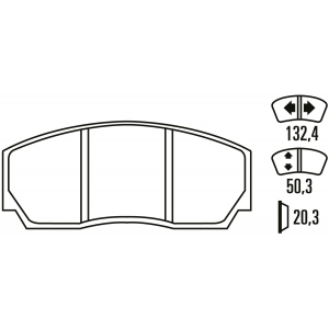 Тормозные колодки Ferodo DS 2.11, передняя ось FRP212X