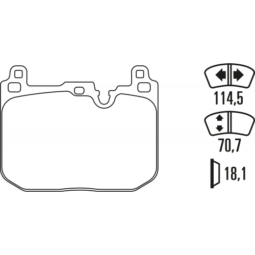 Тормозные колодки Ferodo DS 1.11, передняя ось FCP4611W