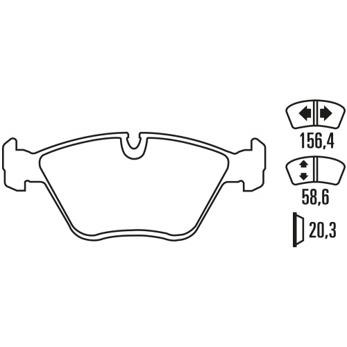Гальмівні колодки Ferodo DS Performance, передня вісь FDS779