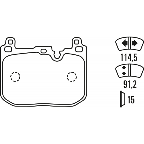 Гальмівні колодки Ferodo DS 1.11, передня вісь FCP4872W