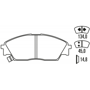 Гальмівні колодки Ferodo DS Performance, передня вісь FDS598