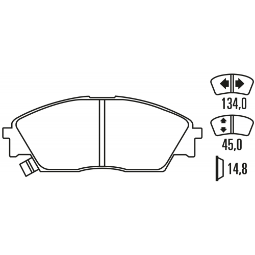 Гальмівні колодки Ferodo DS Performance, передня вісь FDS598